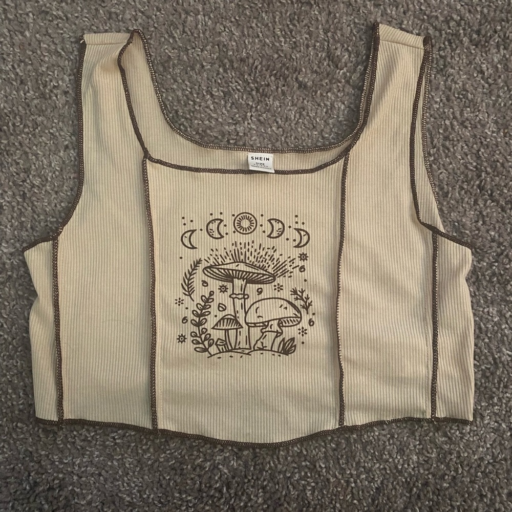 Y2K Mushroom Crop Top🍄
